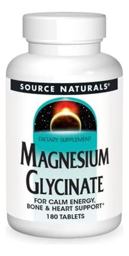 Glicinato De Magnésio Source Naturals Para Nervos Calmos