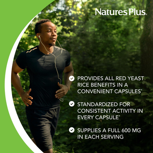 Natures Plus Herbal Actives Arroz Com Fermento Vermelho - 12 - Imagem 8