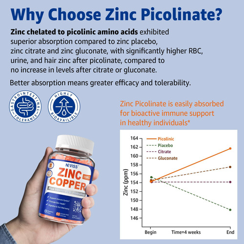 Suplemento De Zinco Com Cobre + Vitamina B6 Probióticos Um - Imagem 16
