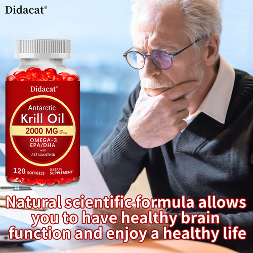 Óleo De Krill Antártico De 2000 Mg Ômega-3 Epa Dha Com As - Imagem 5