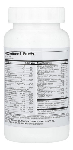 Suplemento Bariatric Advantage Advanced Multi Ea 60 Para Mas - Imagem 2