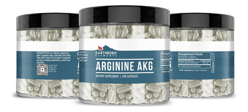 Earthborn Elements Arginina Akg 200 Cápsulas Puras - Imagem 7