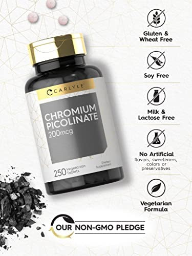 Picolinato De Cromo 200mcg 250 Comprimidos Vegetariano - Imagem 4