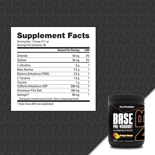 Pó Pré-treino Nutrabio Base 200 Mg De Cafeína E Laranja E Ma - Imagem 3