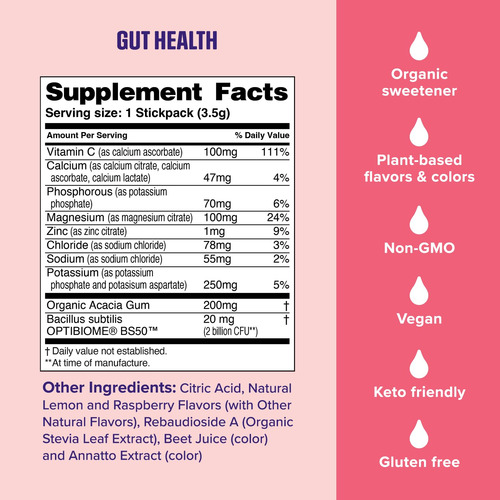 Suplemento Ultima Replenisher Gut Health: Limonada De Frambo - Imagem 5