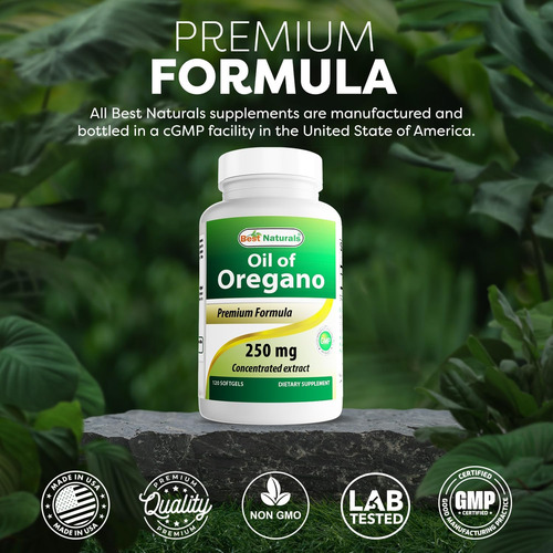 Best Naturals Óleo De Orégãos 250 Mg Softgels 120count - Imagem 5