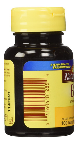 Vitamina B-6 Nature Made 100 Mg Comprimidos 100 Contagens - Imagem 4