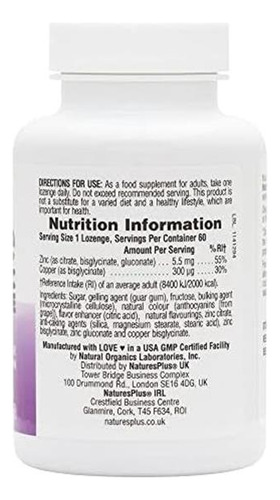 Pastilha De Zinco Imune Naturesplus Baga - 60 Pastilhas - - Imagem 11
