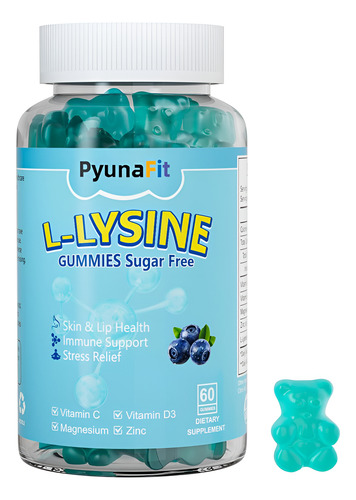 Pyunafit L-lisine Gummies 1000mg 5 Em 1 Força Extra Para Da