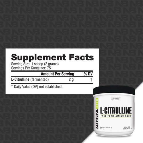 Suplemento Nutrabio L-citrulina 150g Aminoácido De Forma Li - Imagem 2