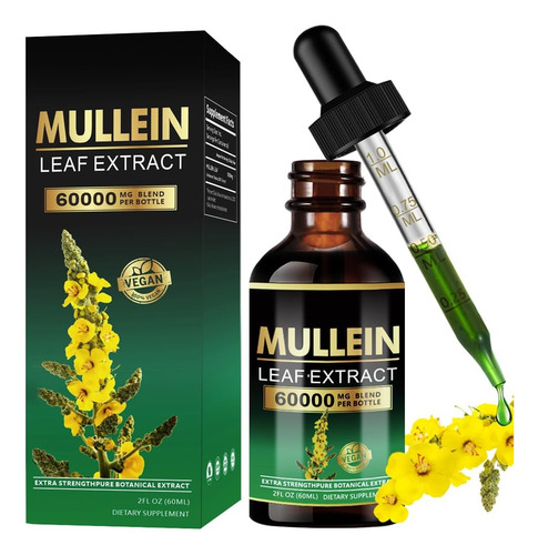 Mullein Drops Para Os Pulmões - Limpeza Dos Pulmões Mullein
