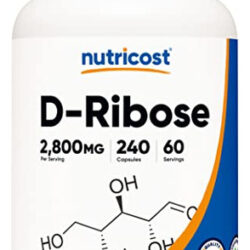 Suplemento Nutricost D-ribose 700mg 240 Cápsulas Vegetariano