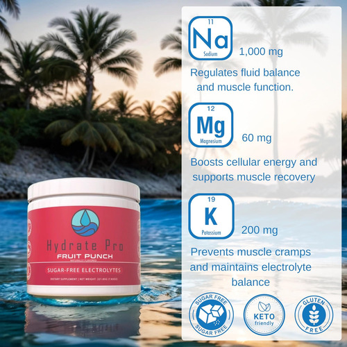 Pó De Hidratação Eletrolítica Sem Açúcar Hydrate Pro Para Di - Imagem 10