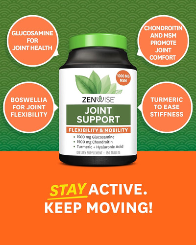 Zenwise Glucosamina Sulfato De Condroitina Msm Curcumina - J - Imagem 4