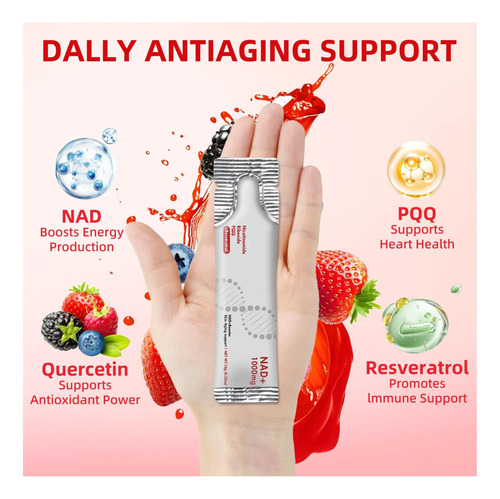 Nad+ Suplemento Líquido Resveratrol De Alta Potência De Com - Imagem 6
