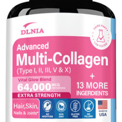 Dlnia Collagen Pills Peptídeos Tipos I Ii Iii V & X Mcg A