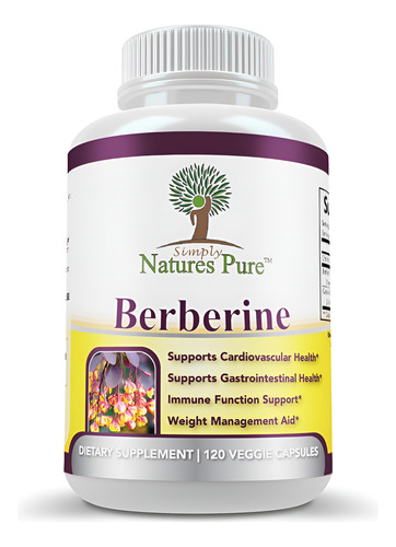 Simply Natures Pure Premium Berberine Hcl 500mg - 120 Caps..
