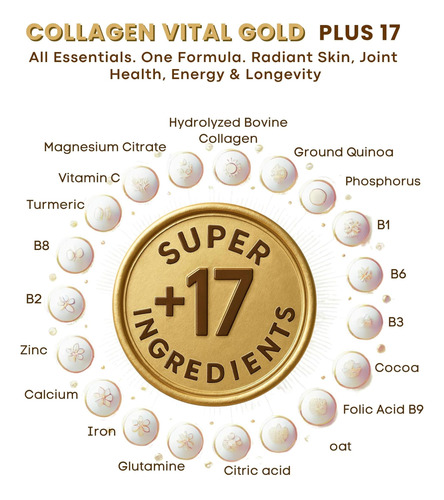 Vida Vital Peptídeos De Colágeno Em Pó +17 Super 16 Lb De - Imagem 4