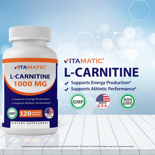 Fumarato De L-carnitina Vitamatic 1000 Mg - 120 Cápsulas Veg - Imagem 8