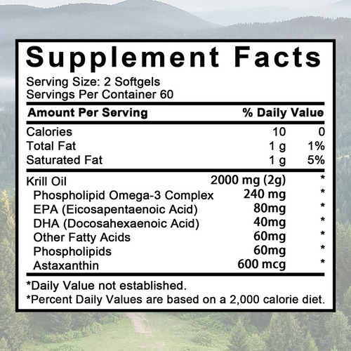 Óleo De Krill Antártico De 2000 Mg Ômega-3 Epa Dha Com As - Imagem 3
