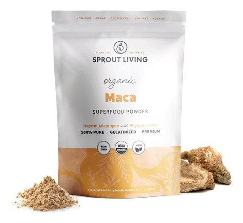 Pó De Raiz De Maca Gelatinizada Orgânica Sprout Living Supe - Imagem 7