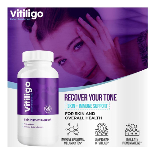 Aura Vitamins - Vitiligo Cápsulas 60 Contagens 1 Mês Mel - Imagem 16