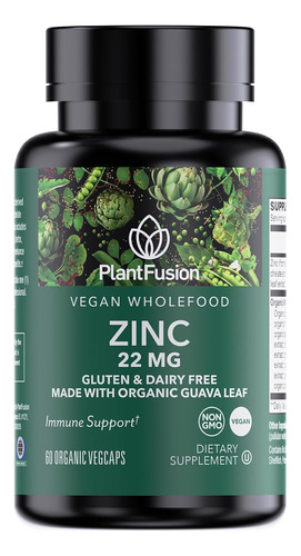 Plantfusion Vegan Zinc Supplements 22 Mg - Composto De Al...
