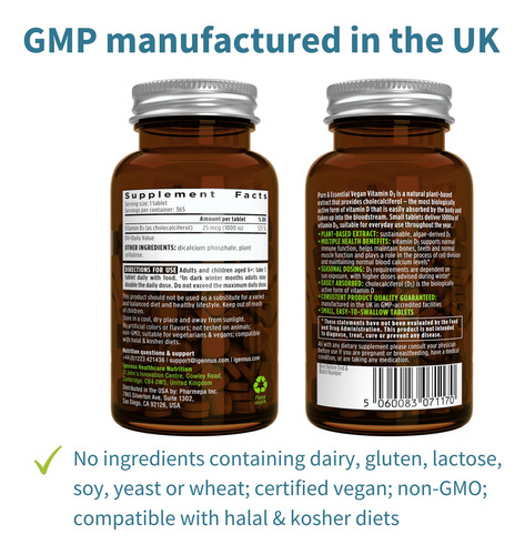 Suplemento Igennus Healthcare Nutrition Vegan Vitamina D3 10 - Imagem 6
