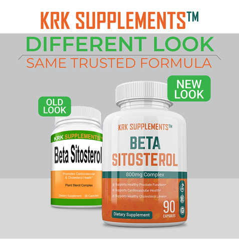 Suplementos Krk Suplementos Beta Sitosterol 800 Mg 90 Cápsul - Imagem 2