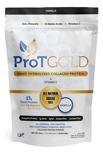 Prot Gold Proteína De Colágeno Em Pó 17 G Por Porção