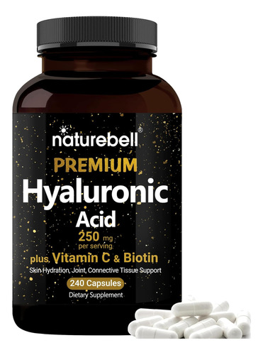 Suplementos De Ácido Hialurônico Da Naturebell 250mg 240 E