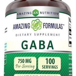 Suplemento Amazing Nutrition Gaba 750 Mg 100 Cápsulas