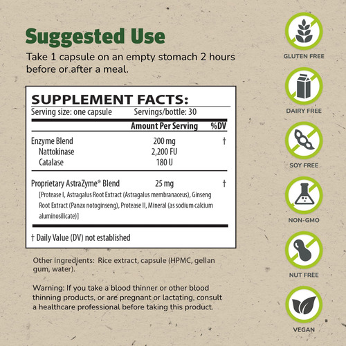 Master Supplements Nattostim - 30 Cápsulas Vegetais De Liber - Imagem 2