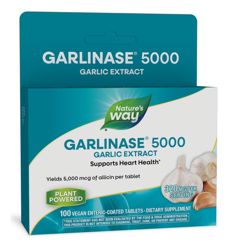 Suplemento Nature"s Way Garlinase 5000 100 Comprimidos