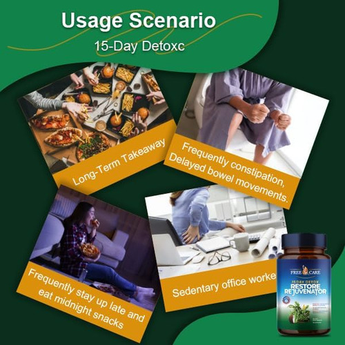 Freecare 15 Dias Cleanse Limpador De Vassoura De Cólon E De - Imagem 18