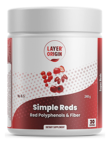 Suplemento Em Pó De Frutas Orgânicas Layer Origin Simple Red