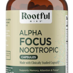 Rootful Mind Alpha Focus Nootropic - Suplemento De Reforço D