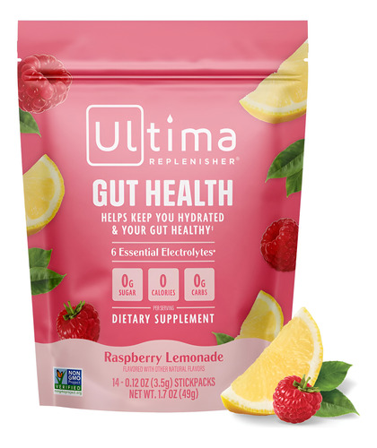 Suplemento Ultima Replenisher Gut Health: Limonada De Frambo