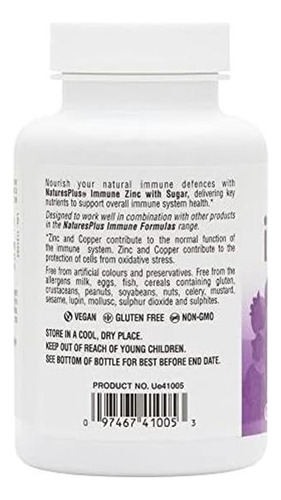 Pastilha De Zinco Imune Naturesplus Baga - 60 Pastilhas - - Imagem 18