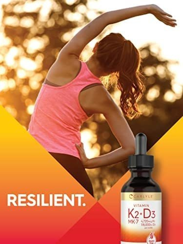 Vitamina Líquida Carlyle K2 Mk-7 E D3 59 Ml Gotas - Imagem 4
