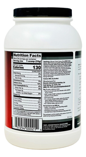 Proteína Em Pó Beverly International Ump Vanilla 968 Ml 28 - Imagem 3
