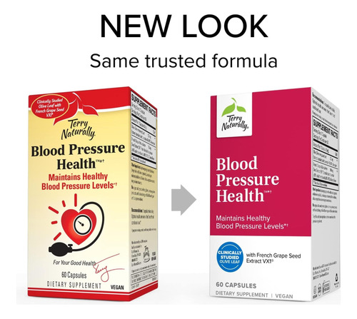 Terry Naturally Blood Pressure Health - 60 Cápsulas Veganas - Imagem 3