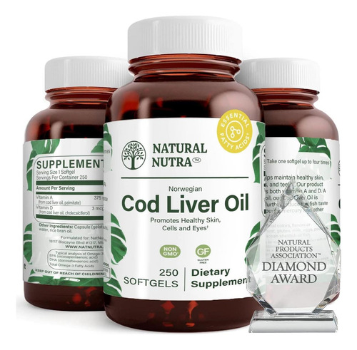 Suplemento Óleo De Fígado De Bacalhau Norueguês Com Omega-3
