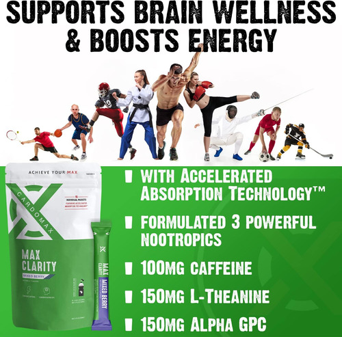 Cardomax Max Clarity Nootropics Brain Support Suplemento Caf - Imagem 15