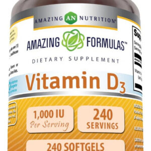 Amazing Nutrition Vitamina D3 1000iu 240 Cápsulas Brancas