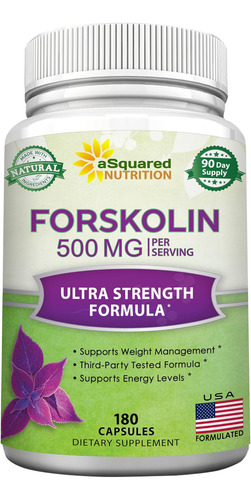 Forskolina 500 Mg Força Máxima 180 Cápsulas