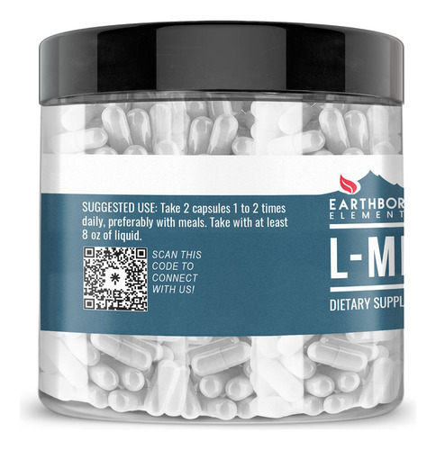 Suplemento Dietético Earthborn Elements L-metionina 200 Cáps - Imagem 3