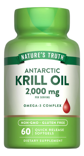 Suplemento Nature"s Truth: Óleo De Krill Antártico 2.000 Mg