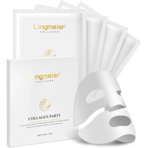Máscara Facial De Colágeno Lingmeier Com 80.000 Ppm De Colág