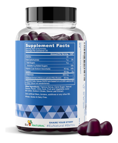 Supplement Eu Natural Urinary Harmony D Mannose Gummies - Imagem 17